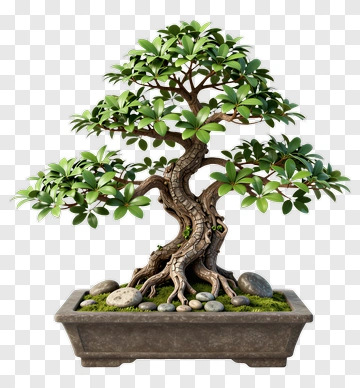 Bonsai Tree In Decorative Pot PNG