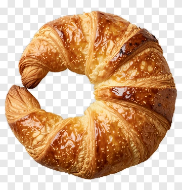 Golden Croissant PNG