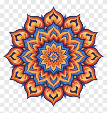 Colorful Mandala Design PNG