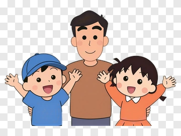 Happy Family With Children PNG