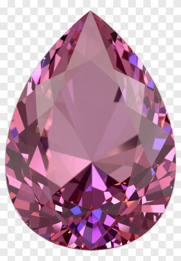 Purple Teardrop Gemstone PNG