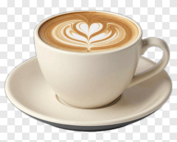 Coffee Cup With Latte Art PNG