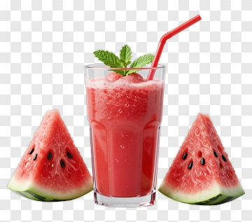 Watermelon Smoothie With Fresh Slices PNG