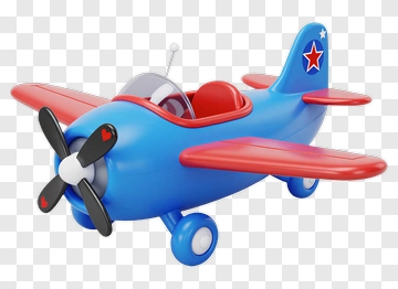 Cartoon Toy Airplane PNG