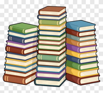 Colorful Book Stack PNG