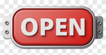 Open Sign PNG