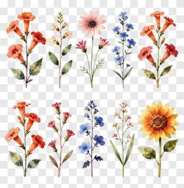 Colorful Flower Bouquet PNG
