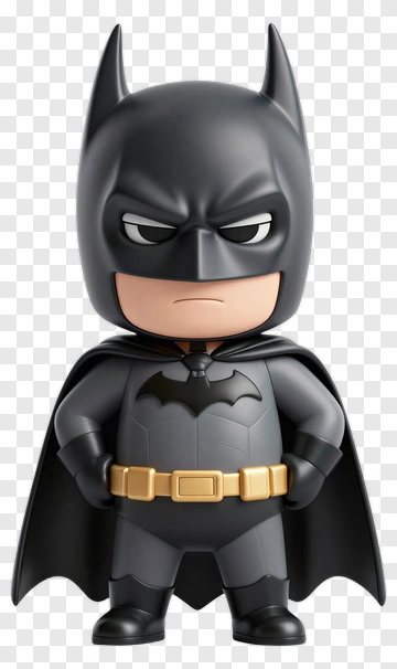 Cartoon Batman Figure PNG