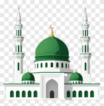 Green Mosque With Minarets PNG