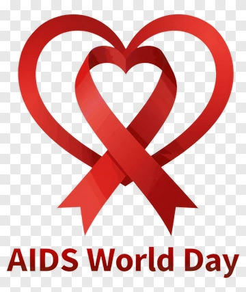Aids World Day Symbol With Red Ribbons PNG