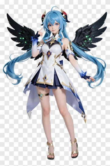 Fantasy Character With Wings PNG