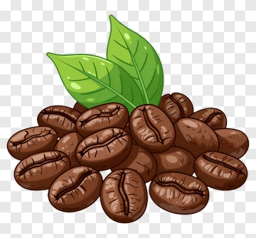 Coffee Beans With Leaves PNG