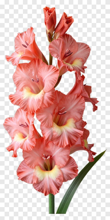 Pink Gladiolus Flower PNG