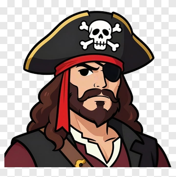 Cartoon Pirate Character PNG