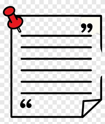 Blank Note Paper With Red Push Pin PNG