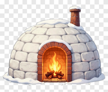 Igloo With A Fire Inside PNG