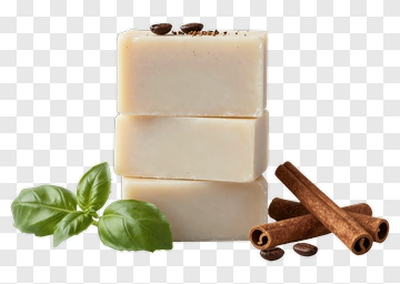 Natural Soap With Basil And Cinnamon Sticks PNG