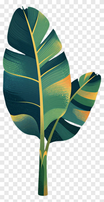 Colorful Tropical Leaf PNG