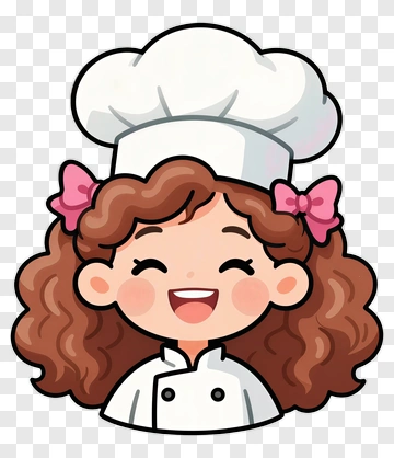 Cartoon Chef Girl Smiling PNG