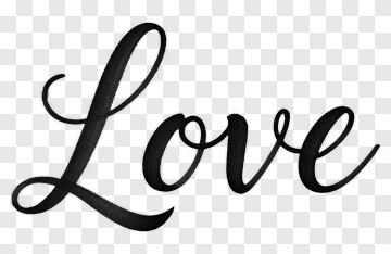 Love Text Illustration PNG