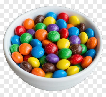 Colorful Candy Bowl PNG