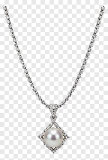 Elegant Pearl Pendant Necklace PNG