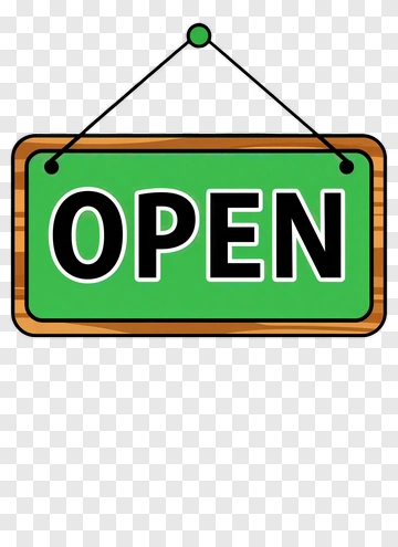 Open Sign PNG