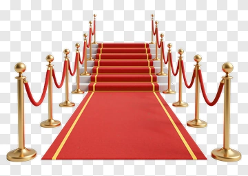 Red Carpet With Stanchions And Ropes PNG