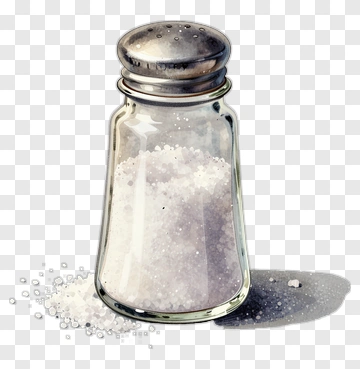Salt Shaker With Spilled Salt PNG