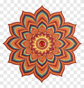 Colorful Mandala Design PNG