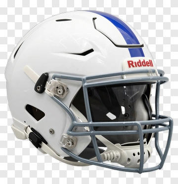 Football Helmet With Blue Stripe PNG