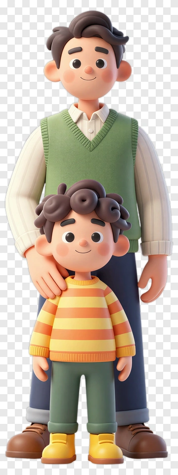 Cartoon Family Together PNG