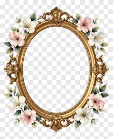 Floral Decorative Frame PNG