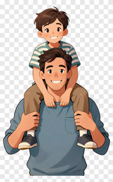 Happy Father And Son Duo PNG