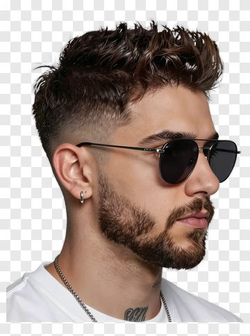 Man With Sunglasses And Stylish Haircut PNG