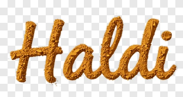 Haldi Text In Ground Turmeric PNG