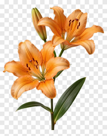 Orange Lily Flower Bouquet PNG