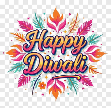 Happy Diwali Celebration Design PNG