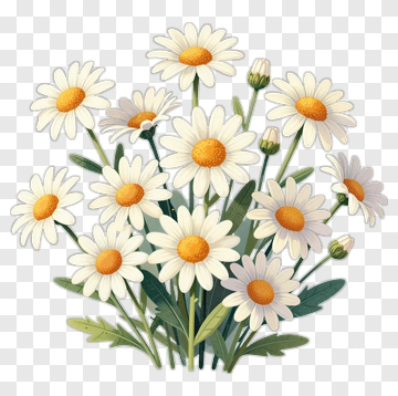 Flower Bouquet Of Daisies PNG