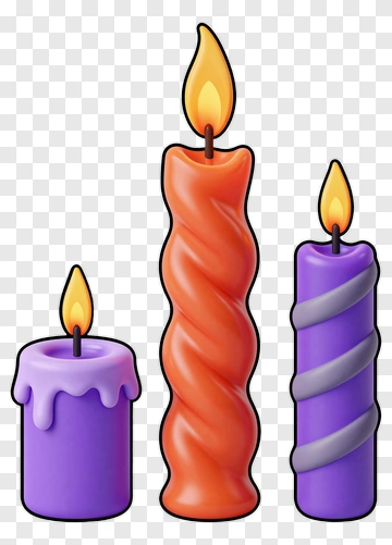 Colorful Candles PNG