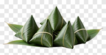 Traditional Rice Dumplings Wrapped In Leaves PNG