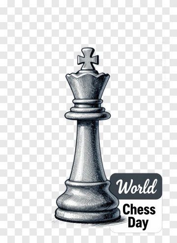 Chess King Piece For World Chess Day PNG