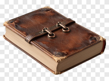 Vintage Leather-Bound Book PNG