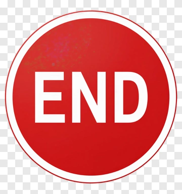 End Sign PNG
