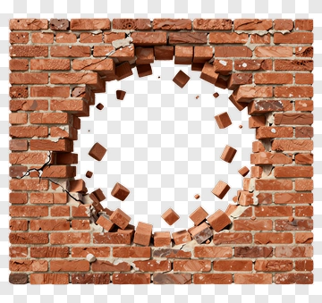 Brick Wall With Circular Hole PNG