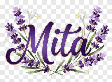 Mita With Lavender Flowers PNG