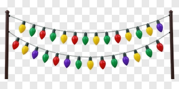 Colorful String Lights PNG