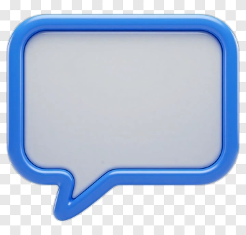 Blue Speech Bubble Frame PNG