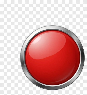 Red Button With Silver Border PNG