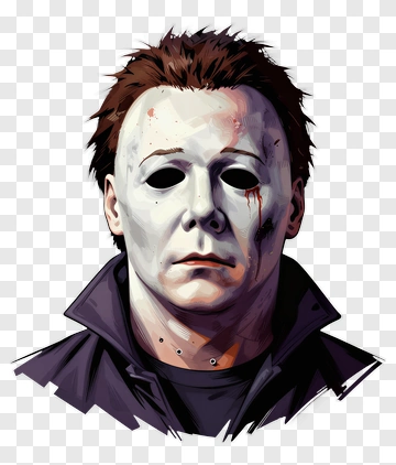 Cartoon Character With A Scary Mask PNG